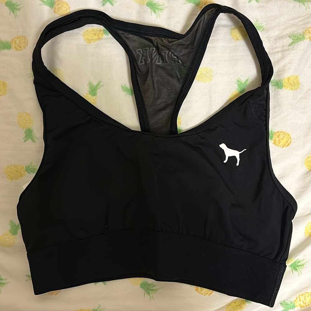 Pink sports bra